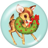 20MM Christmas glass snaps buttons