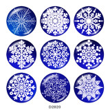 20MM Christmas glass snaps buttons