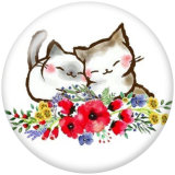 20MM flower glass snaps buttons