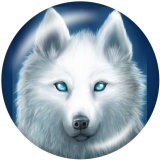 20MM wolf Print glass snaps buttons