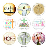20MM Easter Print glass snaps buttons