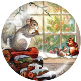 20MM Christmas glass snaps buttons
