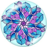 20MM decorative pattern glass snaps buttons