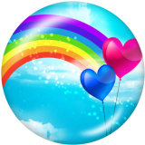 20MM rainbow glass snaps buttons LGBT