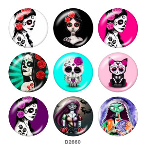 20MM holiday glass snaps buttons
