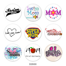 20MM Mother's Day glass snaps buttons
