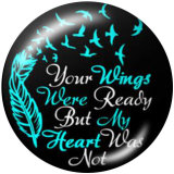 20MM Feather glass snaps buttons