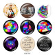 20MM cat Print glass snaps buttons