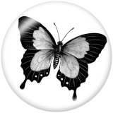 20MM butterfly Print glass snaps buttons