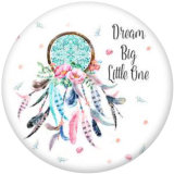 20MM dream Print glass snaps buttons