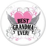 20MM family Print glass snaps buttons