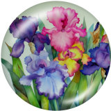 20MM flower Print glass snaps buttons