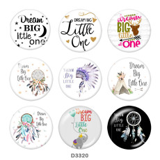 20MM dream Print glass snaps buttons