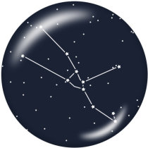 20MM Birthstone12 constellations glass snap bottom