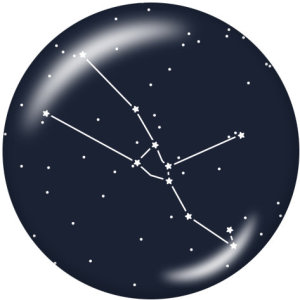 20MM Birthstone12 constellations glass snap bottom