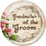 20MM wedding Print glass snaps buttons