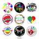 20MM autism care Print glass snaps buttons