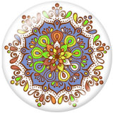 20MM decorative pattern Print glass snaps buttons