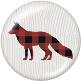20MM animal Print glass snaps buttons