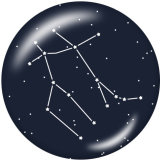 20MM Birthstone12 constellations glass snap bottom