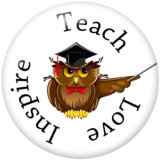 20MM teach Print glass snaps buttons