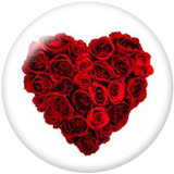 20MM love Print glass snaps buttons