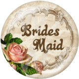 20MM wedding Print glass snaps buttons