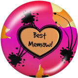 20MM family Print glass snaps buttons