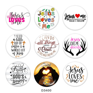 20MM family Print glass snaps buttons