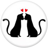 20MM love Print glass snaps buttons