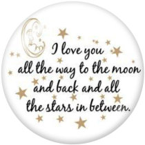 20MM Mother's Day glass snaps buttons