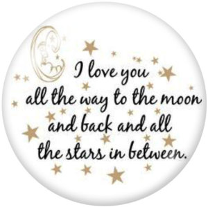 20MM Mother's Day glass snaps buttons