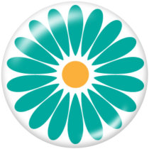 20MM flower Print glass snaps buttons