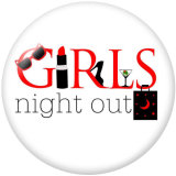 20MM girls Print glass snaps buttons