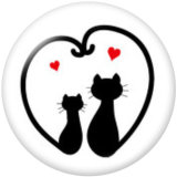 20MM love Print glass snaps buttons
