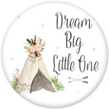 20MM dream Print glass snaps buttons