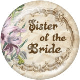 20MM wedding Print glass snaps buttons