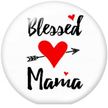 20MM MAMA NANA MIMI MOM family Print glass snaps buttons