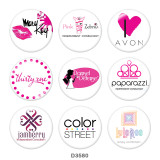 20MM girls Print glass snaps buttons