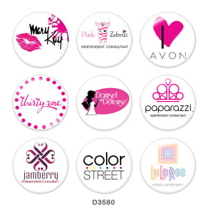 20MM girls Print glass snaps buttons