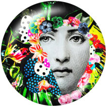 20MM designer Print glass snaps buttons