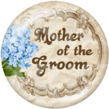 20MM wedding Print glass snaps buttons