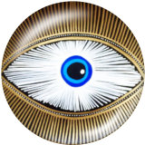 20MM eyes Print glass snaps buttons
