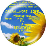 20MM flower Print glass snaps buttons