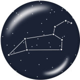 20MM Birthstone12 constellations glass snap bottom
