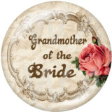 20MM wedding Print glass snaps buttons