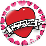 20MM autism care Print glass snaps buttons