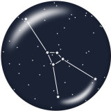 20MM Birthstone12 constellations glass snap bottom