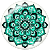 20MM decorative pattern Print glass snaps buttons