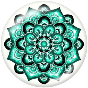 20MM decorative pattern Print glass snaps buttons